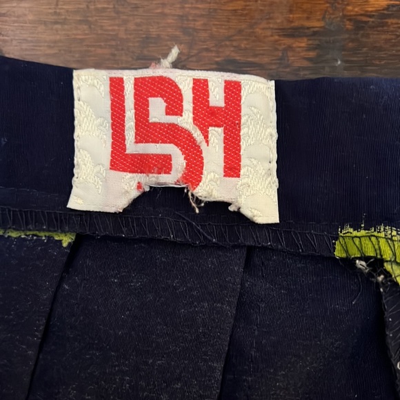 Vintage 90's Tennis Skirt Size S Navy Blue Op Art Print - Picture 5 of 7